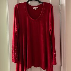 Karen by Karen Kane Red Tunic Top XL